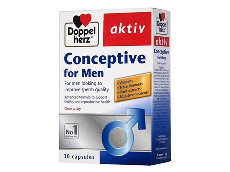 Sản phẩm cường dương của Đức Conceptive For Men Doppelherz có công dụng bổi bổ và tăng cường sinh lực cho nam giới