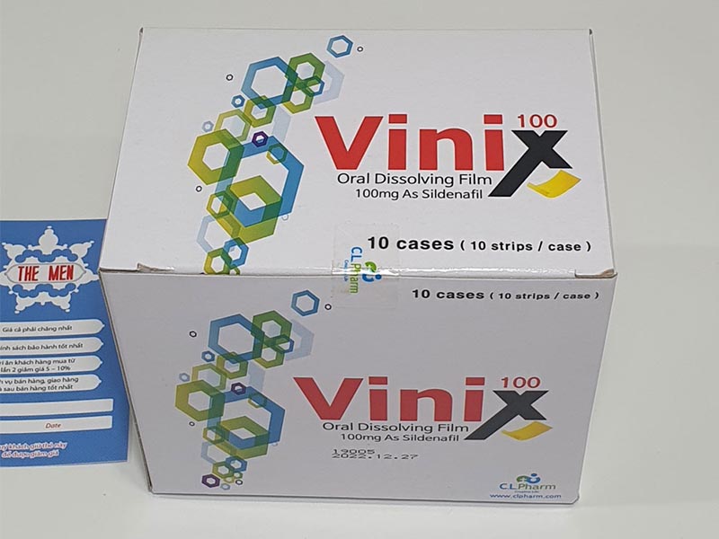 Tem Vinix 100mg có tác dụng cải thiện chứng yếu sinh lý ở nam giới